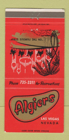 Matchbook Cover - Algiers Las Vegas NV 30 Strike