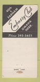 Matchbook Cover - Quebec Lounge Omaha NE skiing 30 Strike