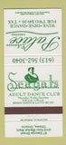 Matchbook Cover - Seagal's Dance Club Lebanese Restaurant Ottawa ON 30 Strike