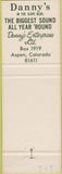 Matchbook Cover - Danny's Aspen CO