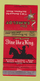 Matchbook Cover - Camelot Restaurant Des Plaines IL WEAR 30 Strike
