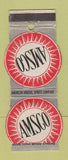 Matchbook Cover - Amsco Mineral Spirits Murray Hill NJ WEAR Contour