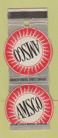 Matchbook Cover - Amsco Mineral Spirits Murray Hill NJ WEAR Contour