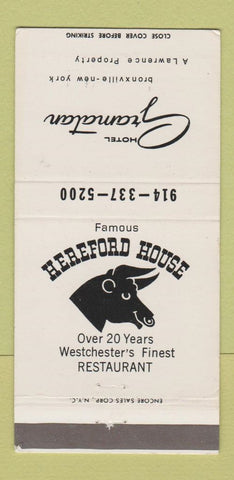 Matchbook Cover - Hotel Gramatan Bronxville NY Hereford House 30 Strike