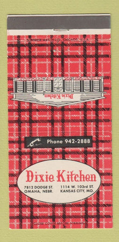 Matchbook Cover - Dixie Kitchen Omaha NE Kansas City MO 30 Strike