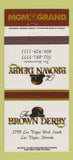 Matchbook Cover - The Brown Derby MGM Grand Casino Las Vegas NV 30 Strike