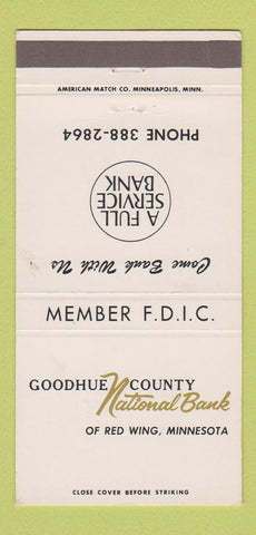 Matchbook Cover - Goodhue Country National Bank Red Wing MN 30 Strike