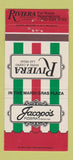 Matchbook Cover - Riviera Casino Las Vegas NV Jacopo's Pizza Italian 30 Strike