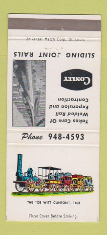 Matchbook Cover - Conley Sliding Joint Rails Memphis TN vintage train 30 Strike