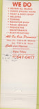 Matchbook Cover - GMC Mercedes Benz Freight Trucks Hartford CT
