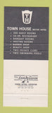 Matchbook Cover - Town House Motor Hotel Wichita KS 30 Strike