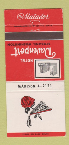 Matchbook Cover - Hotel Davenport Spokane WA 30 Strike