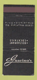 Matchbook Cover - Guarino's Restaurant Cleveland OH WEAR 30 Strike