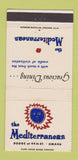 Matchbook Cover - The Mediterranean Omaha NE restaurant 30 Strike