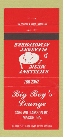 Matchbook Cover - Big Boy's Lounge Macon GA #1 30 Strike
