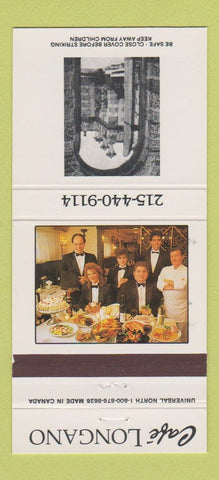 Matchbook Cover - Cafe Longano Italian Philadelphia PA 30 Strike