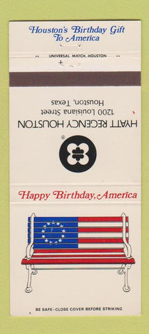 Matchbook Cover - Hyatt Regency Hotel Houston TX 1976 30 Strike