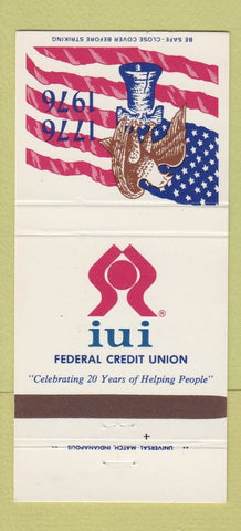 Matchbook Cover Federal Credit 1976 Indiana University Bloomington IN 30 Strike