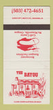 Matchbook Cover - The Bayou Golf McMinnville OR 30 Strike