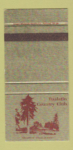 Matchbook Cover - Tualatin Country Club OR SAMPLE 30 Strike