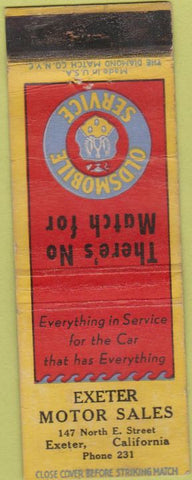 Matchbook Cover - Exeter Oldsmobile WEAR