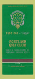 Matchbook Cover - Portland Golf Club Portland OR 30 Strike