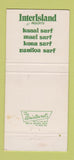 Matchbook Cover - InterIsland Resorts Hawaii Christmas 30 Strike