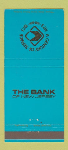 Matchbook Cover - The Bank of New Jersey Bancshares 30 Strike