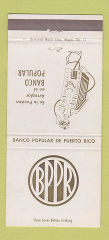 Matchbook Cover - Banco Popular Puerto Rico 30 Strike