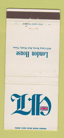 Matchbook Cover - London House Fort Worth TX WEAR 30 Strike