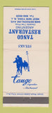 Matchbook Cover - Tango Restaurant West New York NJ 30 Strike