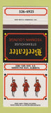 Matchbook Cover - Beefeater Steak House Medicine Hat AB 30 Strike