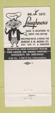 Matchbook Cover - Laughner's Cafeterias Chicago? 30 Strike