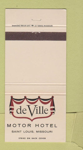 Matchbook Cover - DeVille Motor Hotel St Louis MO 30 Strike
