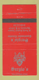 Matchbook Cover - Sergio's Restaurant Hartsdale NY WEAR 30 Strike