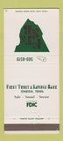 Matchbook Cover - First Trust and Savings Bank Oneida TN 30 Strike