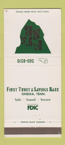 Matchbook Cover - First Trust and Savings Bank Oneida TN 30 Strike