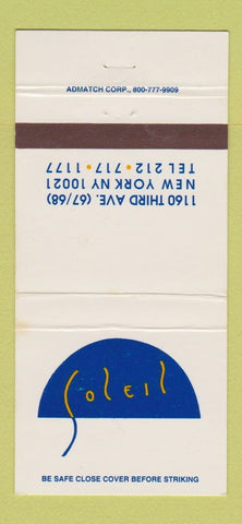 Matchbook Cover - Soleil New York City 30 Strike