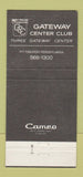 Matchbook Cover - Gateway Center Club Pittsburgh PA WEAR 30 Strike