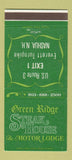 Matchbook Cover - Green Ridge Steak House Motor Lodge Nashua NH 30 Strike