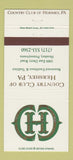 Matchbook Cover - Country Club of Hershey PA 30 Strike