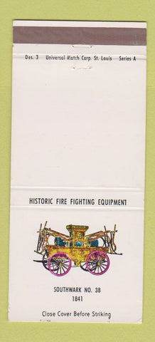 Matchbook Cover Public Transmission Service Miami FL early fire truck 30 Strike