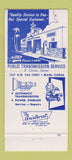 Matchbook Cover Public Transmission Service Miami FL early fire truck 30 Strike