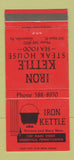 Matchbook Cover - Iron Kettle Steak House Greenville PA 30 Strike