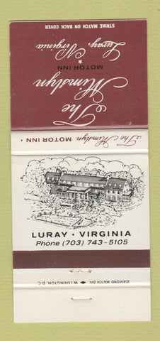 Matchbook Cover - The Mimslyn Motor Inn Luray VA 30 Strike