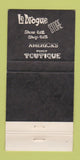Matchbook Cover - Le Drogue Store Los Angeles CA 30 Strike