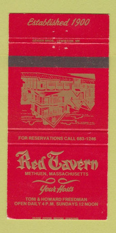 Matchbook Cover - Red Tavern Methuen MA 30 Strike