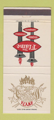 Matchbook Cover - The Flame Restaurant  Countryside IL Route 66 30 Strike