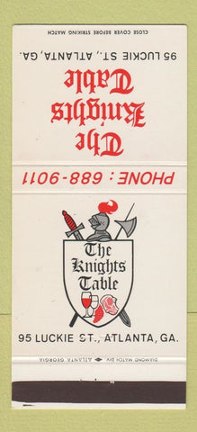 Matchbook Cover - The Knights Table Atlanta GA 30 Strike