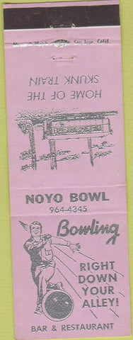 Matchbook Cover - Noyo Bowling CA lavender